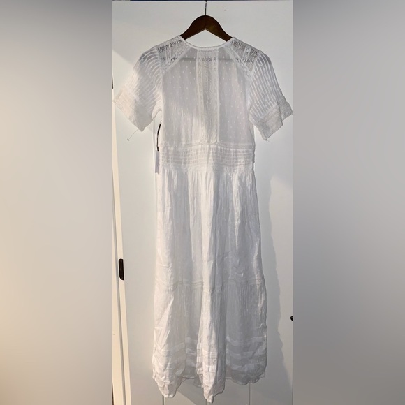 Astr The Label Honeymoon Lace Women Semi Sheer Midi Dress Feminine Medium NEW - Picture 7 of 9